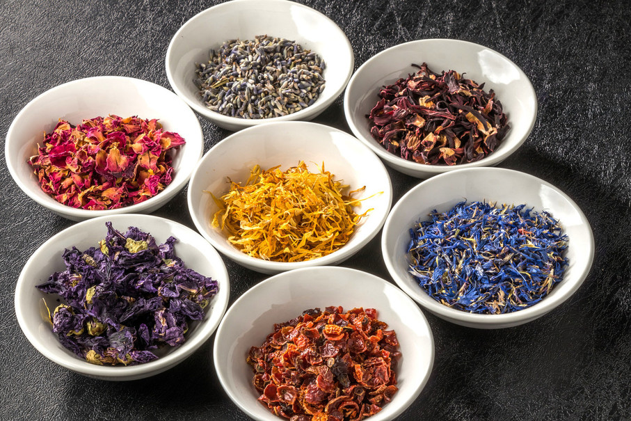 Plants sources of natural colors.