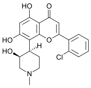 Chemical structure of Alvocidib.