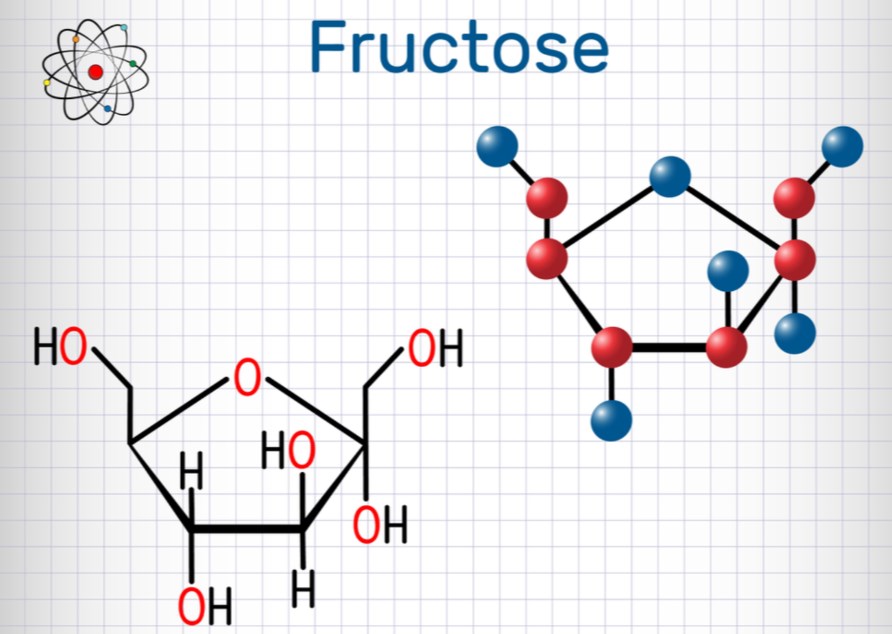 Structure of fructose.
